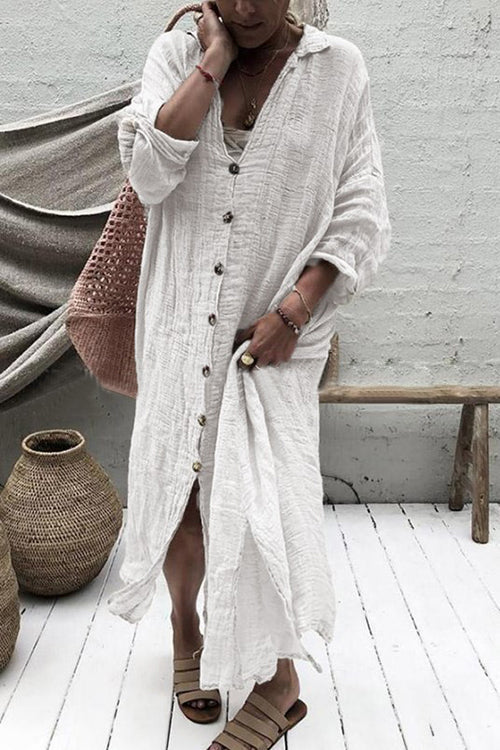 Button Down Shirt Maxi Dresses