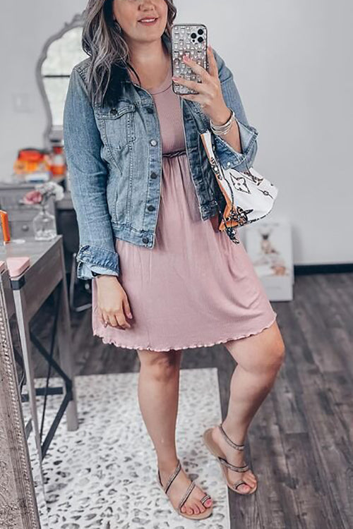 Ruffles Waist Tank Mini Dress