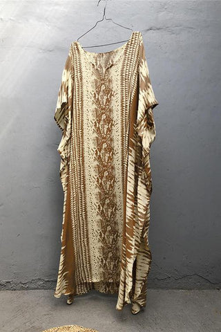 Snake Print Bat Cover Maxi Dress