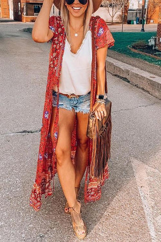 Bohemian Floral Maxi Dress