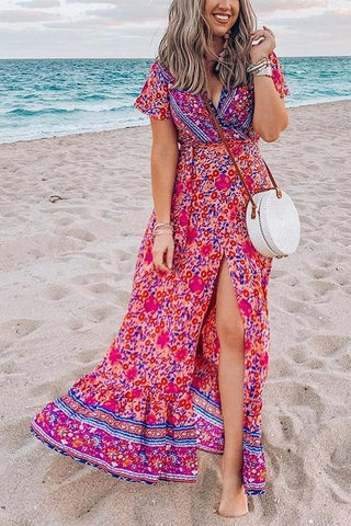 Bohemian Floral Maxi Dress