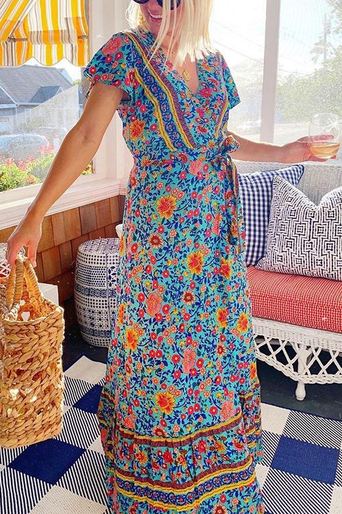 Bohemian Floral Maxi Dress