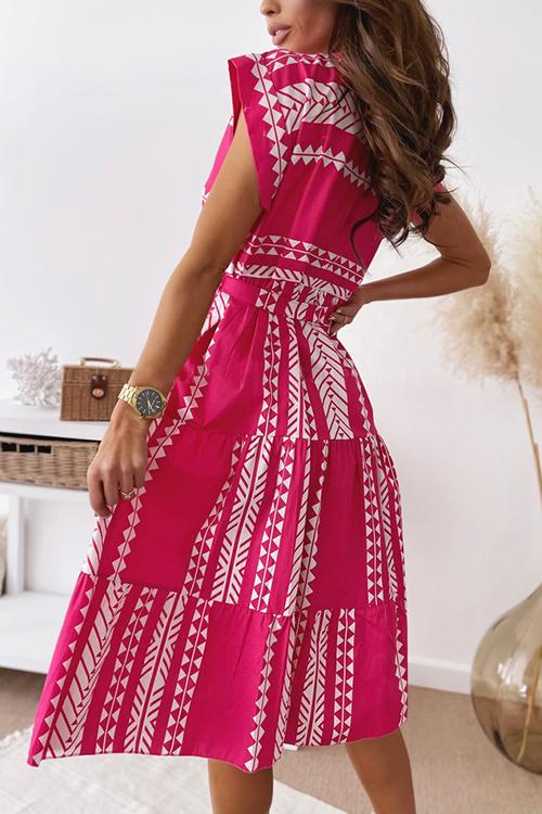 Print Belted Dress