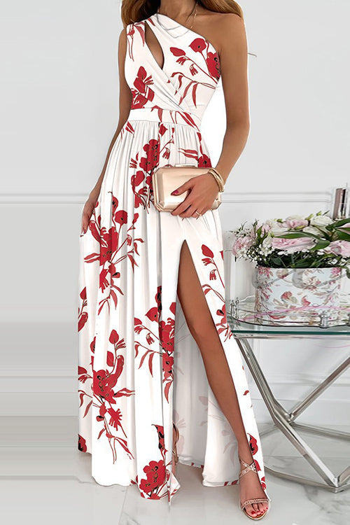 Cut Out One Shoulder Maxi Dress