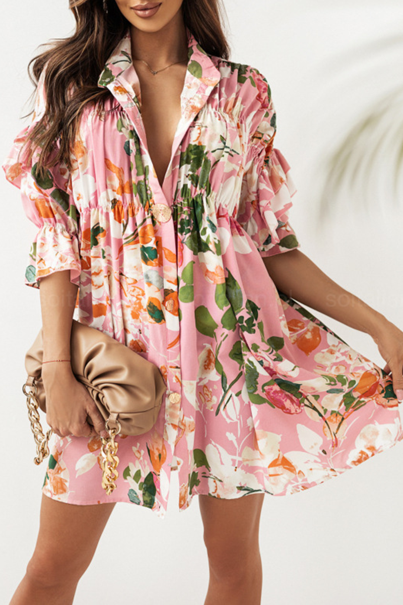 Something Sweet Floral Shirt Dress