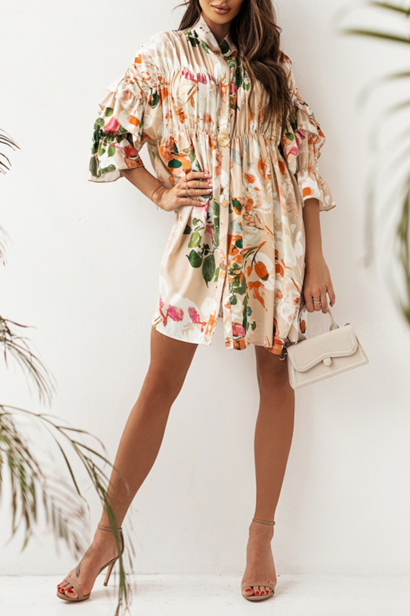 Something Sweet Floral Shirt Dress