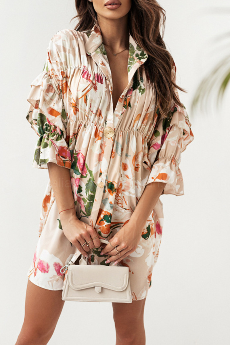 Something Sweet Floral Shirt Dress