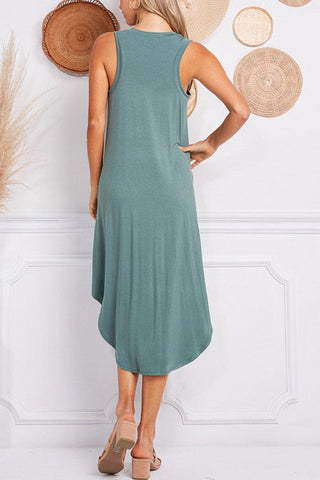 I THINK NOT V Neck Tank Midi Dress