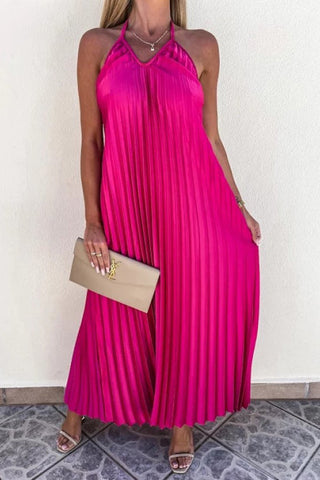 Breeze Slip Pleated Maxi Dress