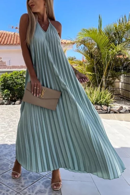 Breeze Slip Pleated Maxi Dress