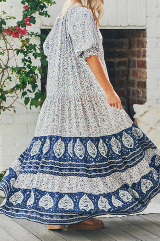 Paisley Print Maxi Dress