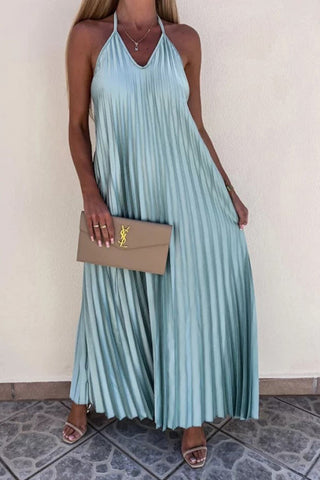 Breeze Slip Pleated Maxi Dress