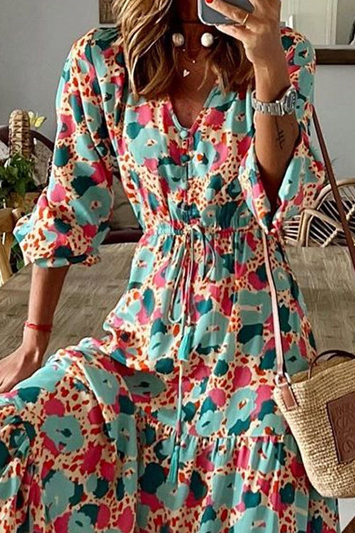 Down The West Coast Bohemia Print Maxi Dress