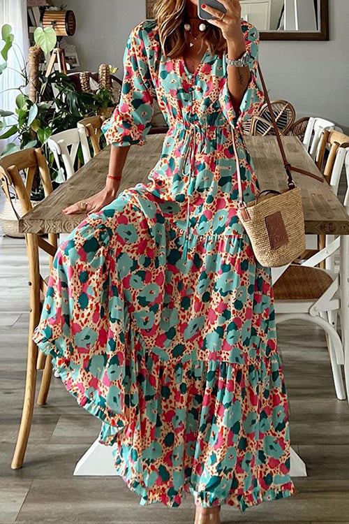 Down The West Coast Bohemia Print Maxi Dress