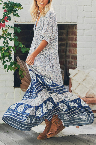 Paisley Print Maxi Dress