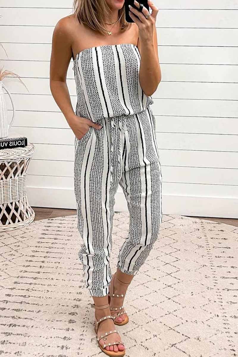 Statement Style Stripe Jumpsuit