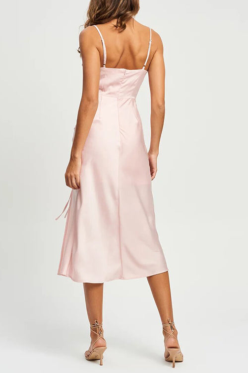 Date Night Satin Midi Dress